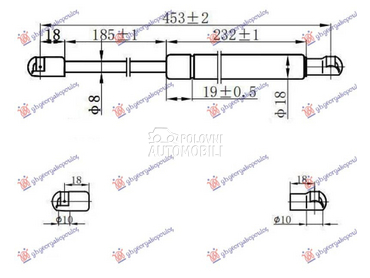 AMORTIZER GEPEK VRATA... za Volkswagen Passat B6 od 2005. do 2011. god.
