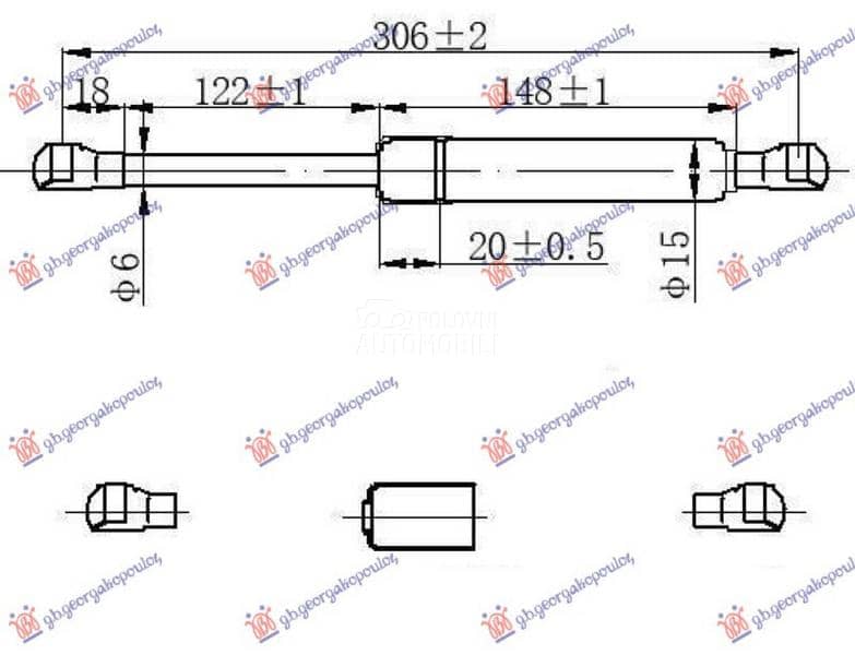 AMORTIZER GEPEK VRATA 45...