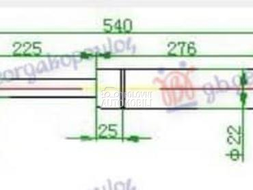 AMORTIZER GEPEK VRATA 460... za Mercedes Benz B Klasa od 2006. do 2008. god.