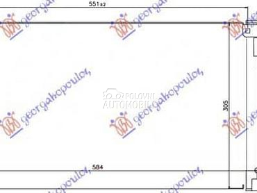 HLADNJAK KLIME za Peugeot 106 od 1996. do 2003. god.