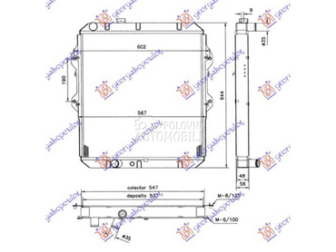 HLADNJAK MOTORA 2.4ccT... za Toyota Hilux od 1998. do 2001. god.