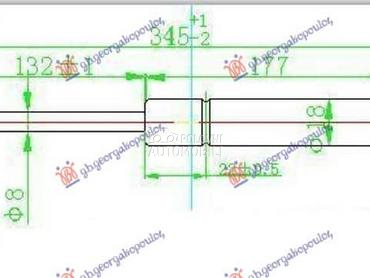 AMORTIZER GEPEK VRATA 350... za Renault Megane od 2005. do 2008. god.