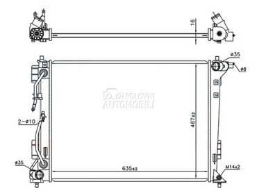 HLADNJAK MOTORA 1.6 GDi -... za Kia Sportage od 2018. do 2022. god.