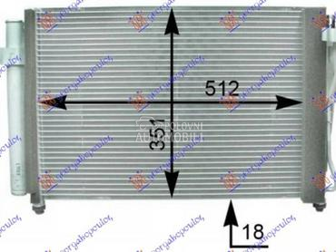 HLADNJAK KLIME 1.1/1.3i... za Hyundai Getz od 2002. do 2005. god.