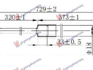 AMORTIZER HAUBE 250 njutna za Volkswagen Golf 5 od 2007. do 2009. god.
