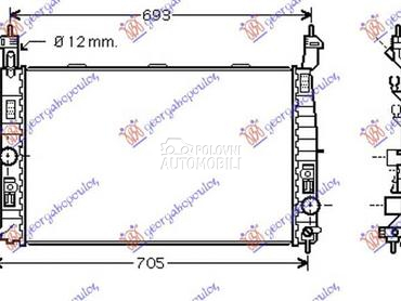 HLADNJAK MOTORA 1.7 CDTi DIZEL za Opel Meriva od 2003. do 2010. god.