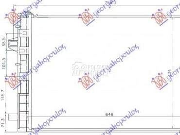 HLADNJAK KLIME BENZIN/DIZEL za Mercedes Benz GLA Klasa od 2017. do 2020. god.