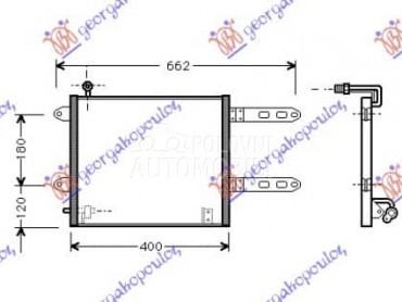 HLADNJAK KLIME za Volkswagen Polo od 1999. do 2001. god.