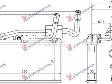 GREJAC KABINE () (131x260) za BMW X5 od 2013. do 2018. god.