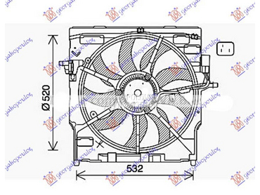 VENTILATOR KOMPLET za BMW X5 od 2010. do 2013. god.