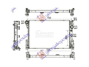 HLADNJAK MOTORA za Mercedes Benz E Klasa od 2013. do 2016. god.
