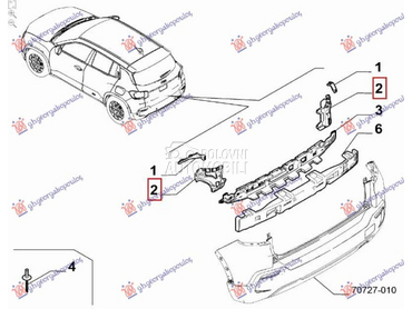 NOSAC ZADNJEG BRANIKA... za Jeep Avenger za 2022. god.
