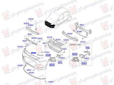 PREDNJI BRANIK PM za Hyundai i10 od 2013. do 2016. god.
