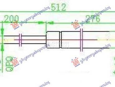 AMORTIZER GEPEK VRATA 5... za Hyundai Atos od 2003. do 2007. god.