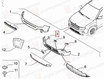 POKLOPAC KUKE PREDNJEG BRANIKA za Jeep Avenger za 2022. god.