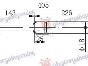 AMORTIZER GEPEK VRATA 420... za Fiat Panda za 2012. god.