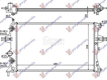 HLADNJAK MOTORA 1.4/1.6/1.8 () za Opel Astra G od 1998. do 2004. god.