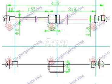 AMORTIZER GEPEK VRATA 405... za Toyota Yaris od 2014. do 2017. god.