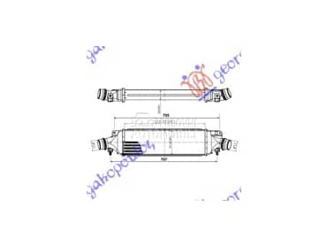 HLADNJAK INTERKULERA 1.6... za Opel Corsa D od 2006. do 2015. god.