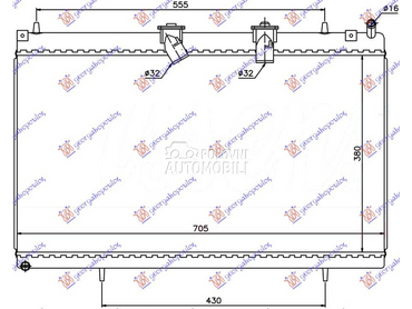HLADNJAK MOTORA 2.2 Hdi DIZEL za Citroen C5 od 2004. do 2008. god.