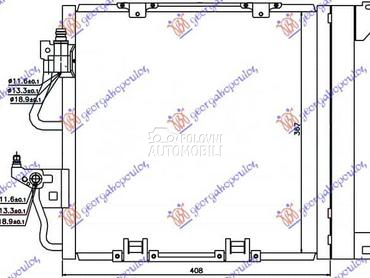 HLADNJAK KLIME 1.7/1.9 CDTi za Opel Astra H od 2004. do 2010. god.