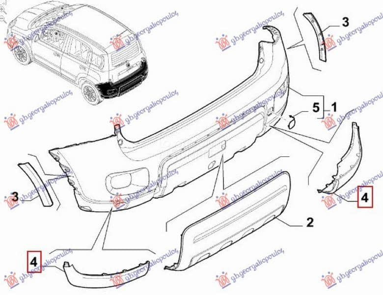 RUB PLASTICNI ZADNJEG...