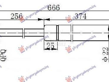 AMORTIZER GEPEK VRATA 755... za Mercedes Benz V Klasa od 2010. do 2015. god.