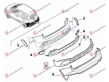 NEMA- ZADNJI BRANIK DONJI za Fiat Panda za 2012. god.