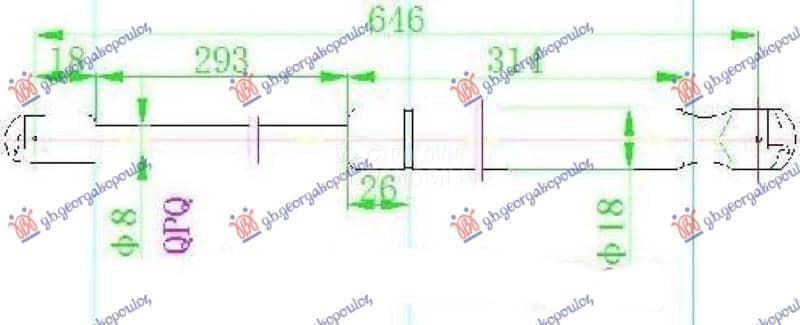 AMORTIZER GEPEK VRATA 300...