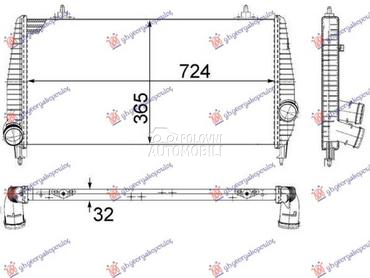 HLADNJAK INTERKULERA 2.2 DIZEL za Peugeot 807 od 2002. do 2014. god.