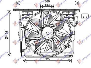 VENTILATOR KOMPLET za BMW Serija 5 od 2010. do 2013. god.