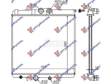 HLADNJAK MOTORA 1.4cc za Peugeot 307 od 2001. do 2005. god.