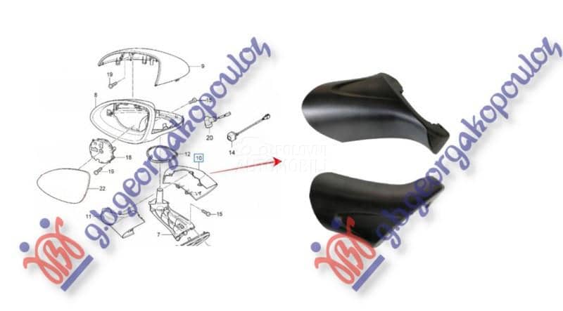 POKLOPAC RETROVIZORA DONJI...