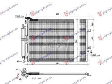 HLADNJAK KLIME BENZIN za Renault Clio od 2009. do 2013. god.
