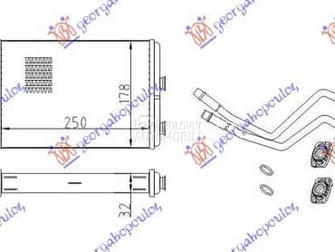 GREJAC KABINE (250x178) za Fiat Ulysse od 2002. do 2011. god.