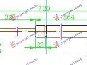 AMORTIZER HAUBE 180 njutna za Audi A6 od 2008. do 2010. god.