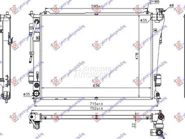HLADNJAK MOTORA za Hyundai Sonata od 2011. do 2015. god.
