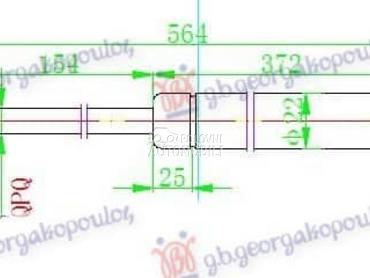 AMORTIZER GEPEK VRATA 620... za Volvo XC60 od 2017. do 2022. god.
