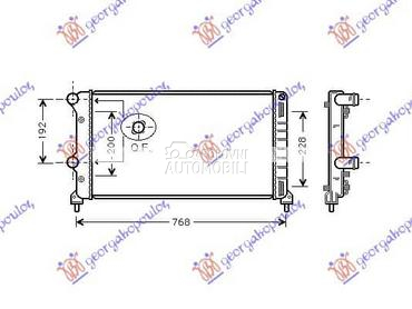 HLADNJAK MOTORA 1.3/1.9cc... za Fiat Doblo od 2001. do 2005. god.