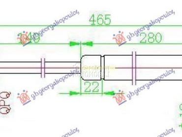 AMORTIZER GEPEK VRATA 3/5... za Ford Focus od 1998. do 2004. god.