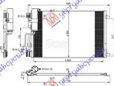 HLADNJAK KLIME 1.5 DCi za Nissan Qashqai od 2007. do 2010. god.