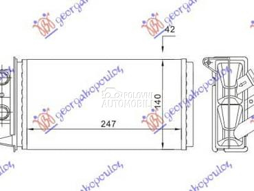 GREJAC KABINE (248x130) za Fiat Palio od 1999. do 2004. god.