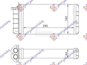GREJAC KABINE (250 x140) za Fiat Marea od 1996. do 2007. god.