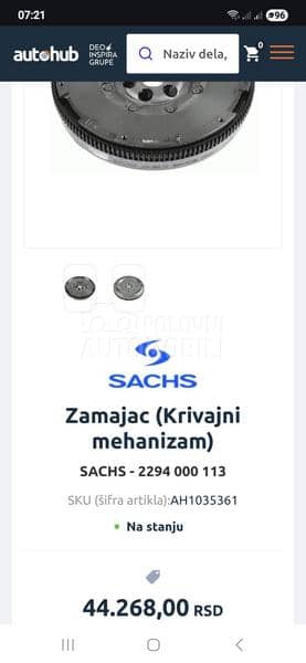plivajući zamajac sachs 2.0tdi