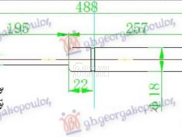 AMORTIZER GEPEK VRATA 460... za Audi A3 od 2003. do 2008. god.