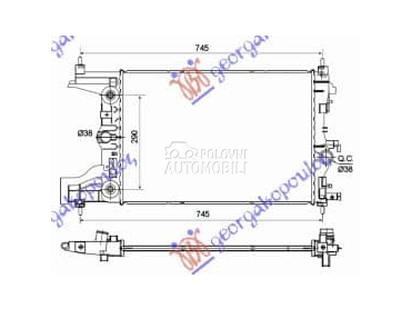 HLADNJAK MOTORA 1.6 BENZIN za Opel Astra J od 2010. do 2013. god.