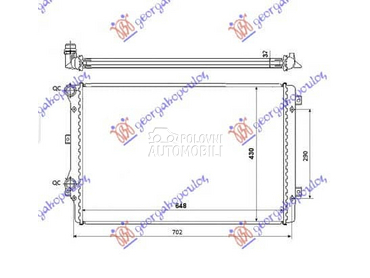 HLADNJAK MOTORA za Škoda Octavia od 2004. do 2008. god.