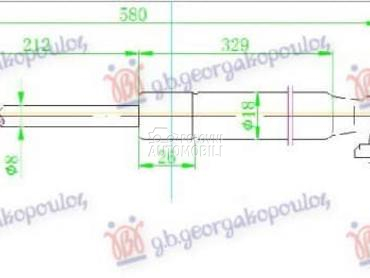 AMORTIZER GEPEK VRATA 07-... za Nissan X-Trail od 2001. do 2014. god.