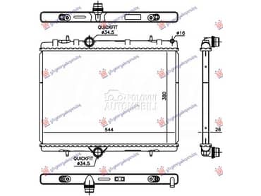 HLADNJAK MOTORA 1.2 THP... za Citroen DS4 od 2015. do 2021. god.