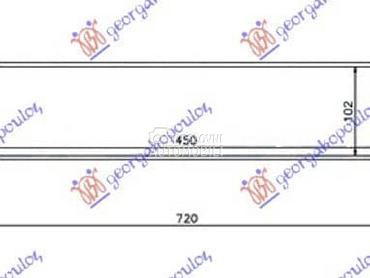 HLADNJAK INTERKULERA 1.3 MJTD za Fiat Linea od 2007. do 2013. god.